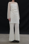 SWAYING 24 Early Spring Silk Suspender Skirt SW-SW25PS2L02-BAI White SW25PS2L02